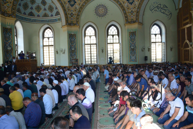 Eid prayer performed in all mosques in Azerbaijan on occasion of Ramadan holiday  Azerbaijan, Baku, June 15, 2018